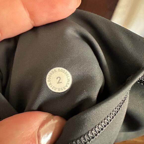 LULULEMON | Fast and Free NuLux Crop 19" With Pockets | Graphite Gray | Size 2 - Picture 8 of 8